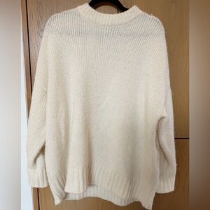Jenni Kayne Alpaca Cocoon Crew Neck Sweater - Ivory, small
